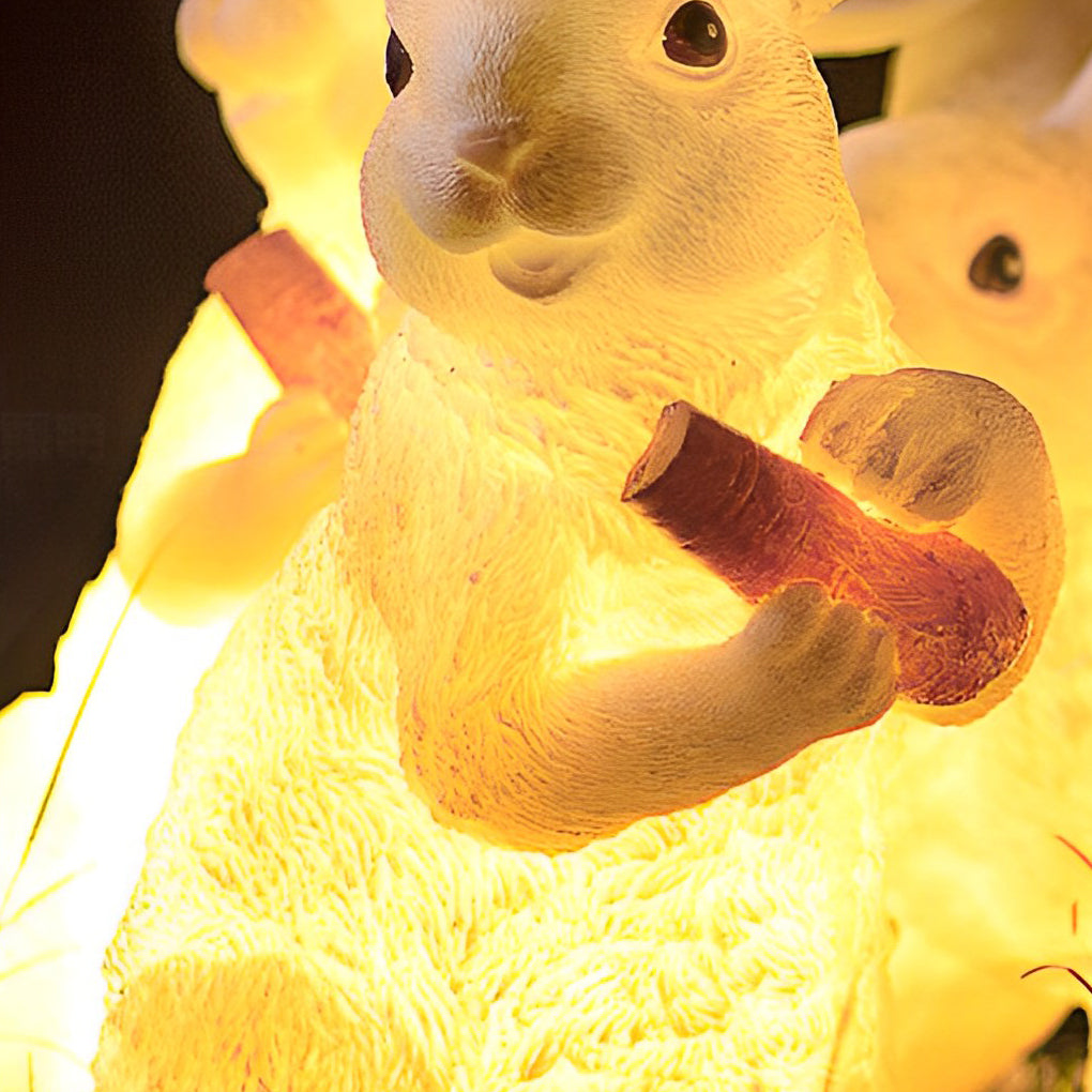 Resin and Fiberglass Rabbit Garden Lights Modern Waterproof Outdoor Lighting - Lamp Outdoor