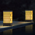 Grid-Designed LED Black Outdoor Lawn Lamp Modern Waterproof Landscape Bollard Lights - Lamp Outdoor