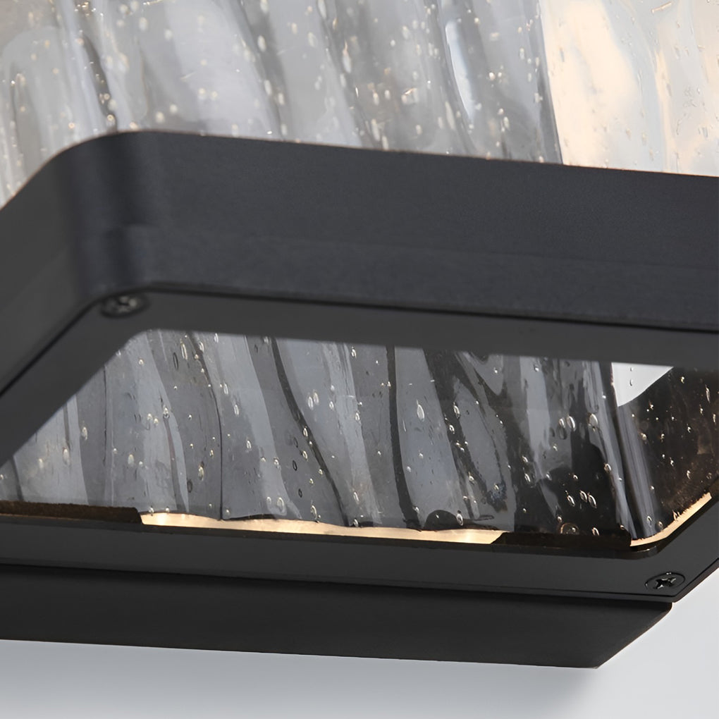 Waterproof Creative Glass LED Black Modern Outdoor Wall Sconce Lighting - Lamp Outdoor