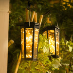 2Pcs Hexagonal LED String Lights Solar Lawn Lights With Motion Sensor - Lamp Outdoor