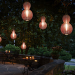 Woven Rattan Gourd Hanging Lamp Outdoor Pendant Light for Patio - Lamp Outdoor
