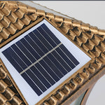 Vintage Pattern Waterproof Automatic Solar Powered Fence Post Lights - Lamp Outdoor