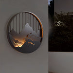 Round Mountain Scenery LED Waterproof Outdoor Wall Sconce Lighting - Lamp Outdoor