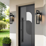 Rectangular Minimalist LED Waterproof Black Modern Outdoor Wall Lamp - Lamp Outdoor