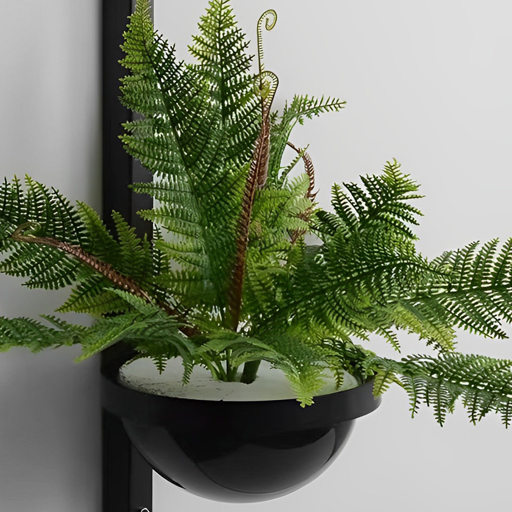 Creative Flowerpot Ball Waterproof LED Black Modern Outdoor Wall Light - Lamp Outdoor