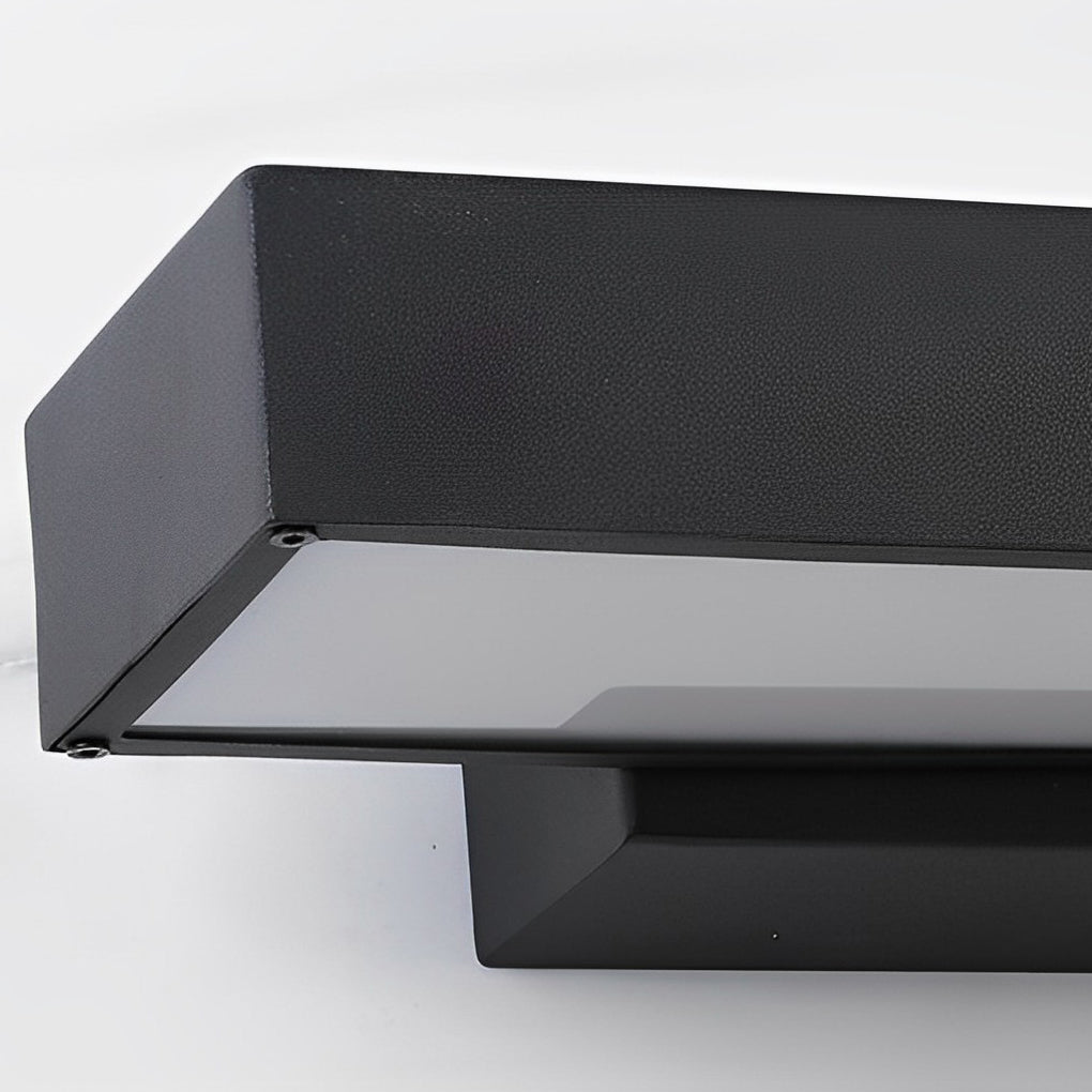 Outdoor Motion Sensor Black Rectangle Wall Light - Lamp Outdoor