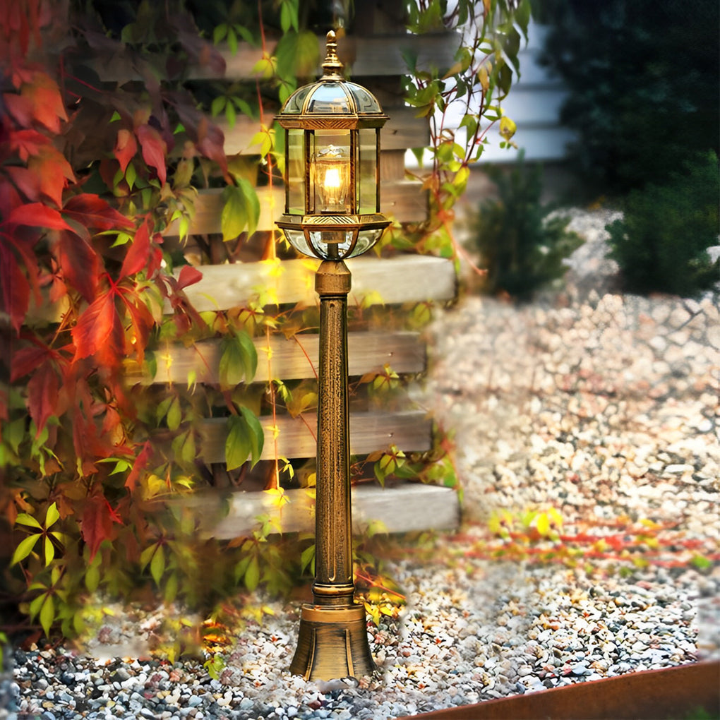 Vintage Golden LED Outdoor Pathway Light Luxury European-style Lawn Lamp - Lamp Outdoor
