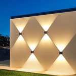 Up and Down Lighting LED Waterproof Black Modern Solar Wall Lights - Lamp Outdoor