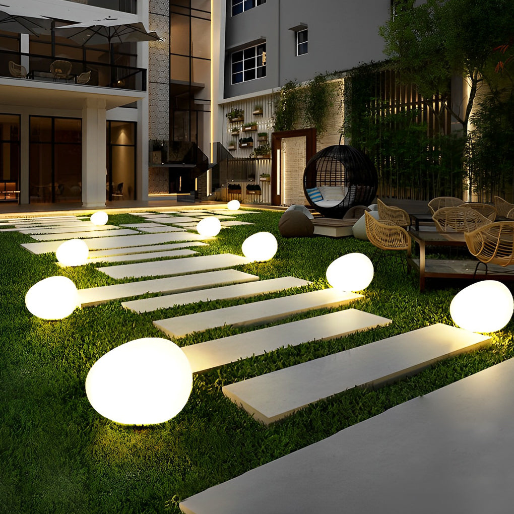 Adjustable LED Cobblestone Outdoor Lamp 3-Color Lighting for Gardens and Lawns - Lamp Outdoor