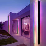 Black Long LED RGB Linear Lights Outdoor Waterproof Wall Lighting - Lamp Outdoor