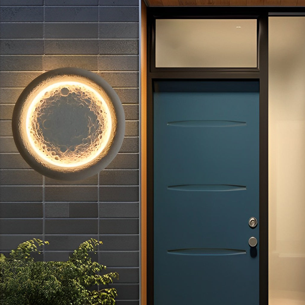 Moon Craters Design LED Waterproof Modern Outdoor Wall Lamp Exterior Lights - Lamp Outdoor