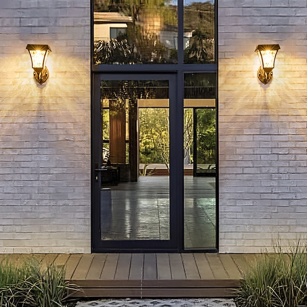 Waterproof LED Smart Touch Switch Modern Outdoor Plug in Wall Sconce Lighting - Lamp Outdoor