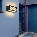 Rectangle Waterproof 12W LED Black Modern Outdoor Wall Sconces Lighting - Lamp Outdoor