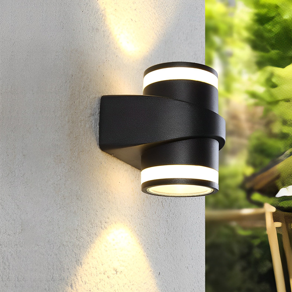 Round Up and Dawn Light LED Waterproof Black Outdoor Wall Washer Lights - Lamp Outdoor