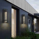 11.8 Inch Waterproof Hardwired Bubbles Glass Outdoor Wall Light - Lamp Outdoor