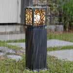 Modern Solar LED Path Lights Black Waterproof Outdoor Lawn Bollard Lights - Lamp Outdoor