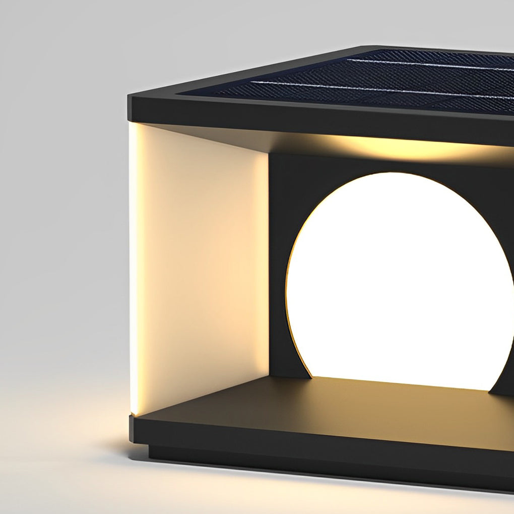 Square LED Waterproof Modern Solar Post Caps Lights Deck Post Lights - Lamp Outdoor