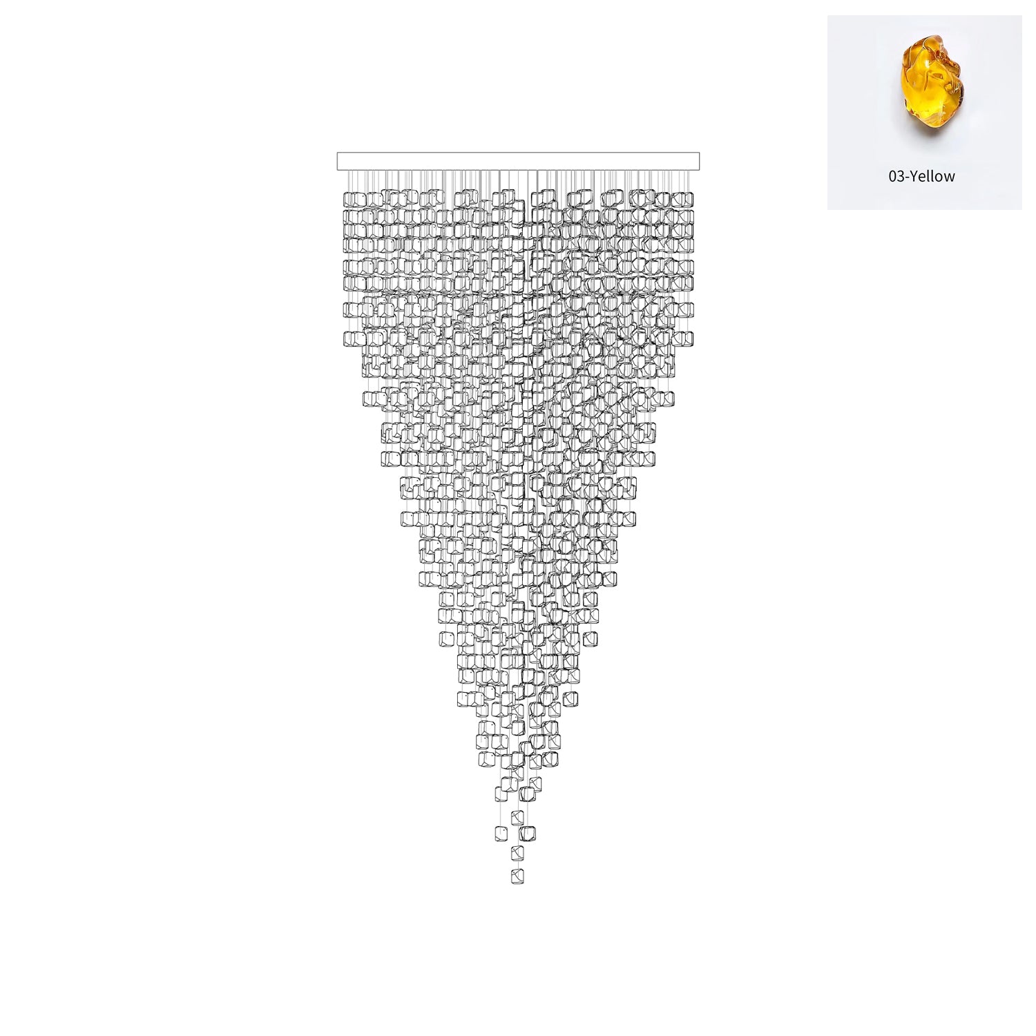 Veshaa Postmodern Luxury Stone Crystal Chandelier - Lamp Outdoor