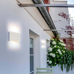 Bastro Modern Rectagulart Waterproof Outdoor Wall Lamp, Black/White - Lamp Outdoor
