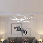 Aluna Pendant Light, Inner Ring Illuminated, White/Black/Gold - Lamp Outdoor