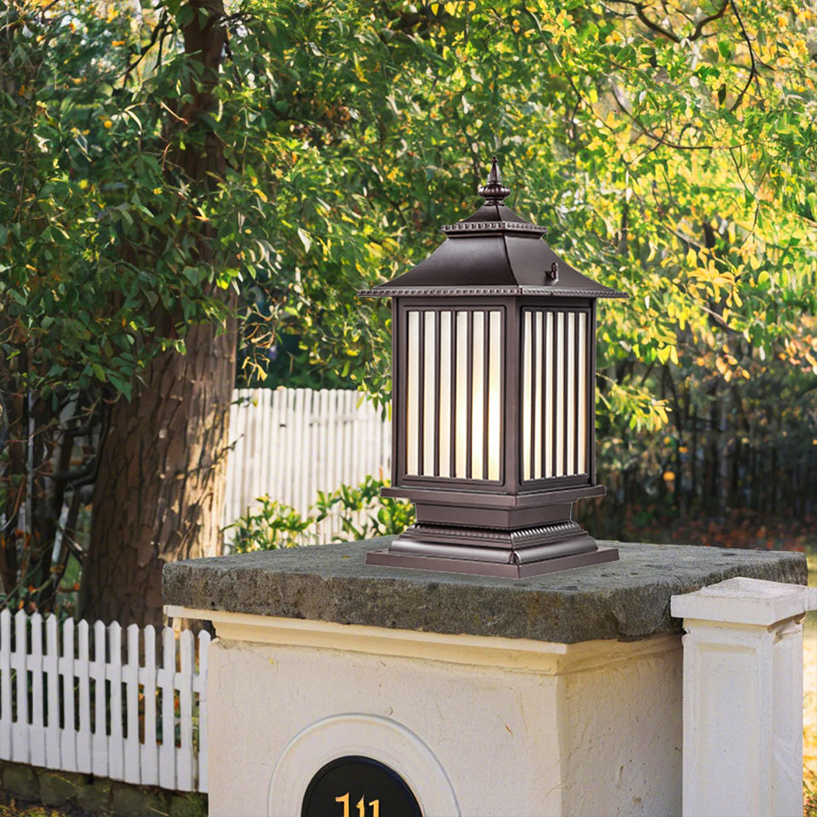 Pillar Light Fixtures Waterproof Three Color Temperature Adjustable - Lamp Outdoor
