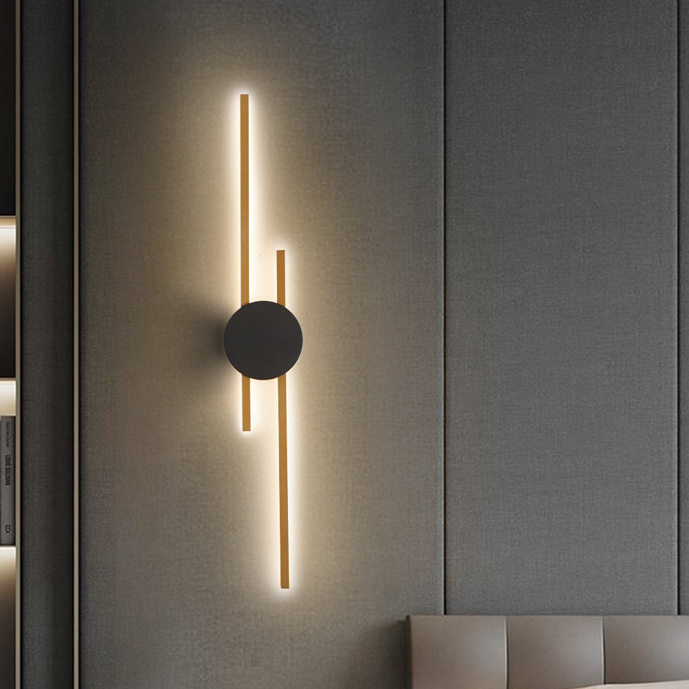Saela Modern Linear 2 Colour Metal Wall Lamp - Lamp Outdoor