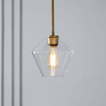 June Pendant Light Glass, Clear/Amber Diamond shape - Lamp Outdoor