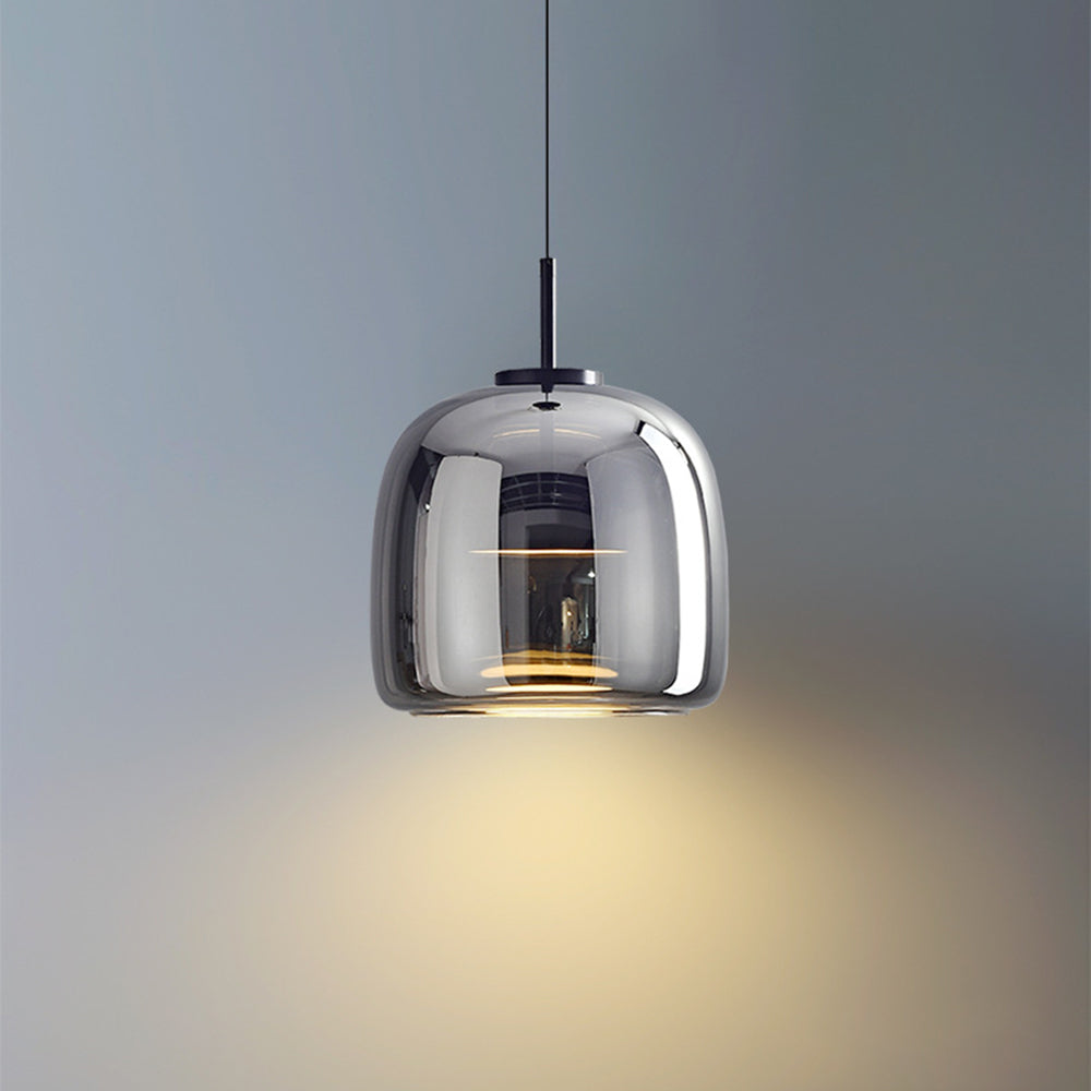 June Morden Glass Pendant Light Clear/Smoky/Amber - Lamp Outdoor