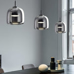 June Morden Glass Pendant Light Clear/Smoky/Amber - Lamp Outdoor