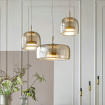June Morden Glass Pendant Light Clear/Smoky/Amber - Lamp Outdoor