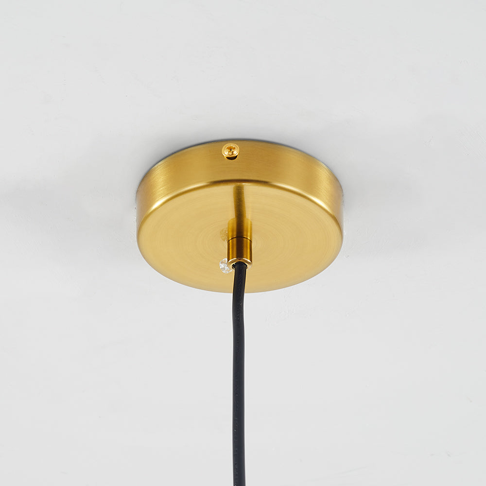 June Glass Globe Pendant Light Clear &Amber - Lamp Outdoor