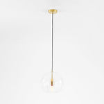June Glass Globe Pendant Light Clear &Amber - Lamp Outdoor