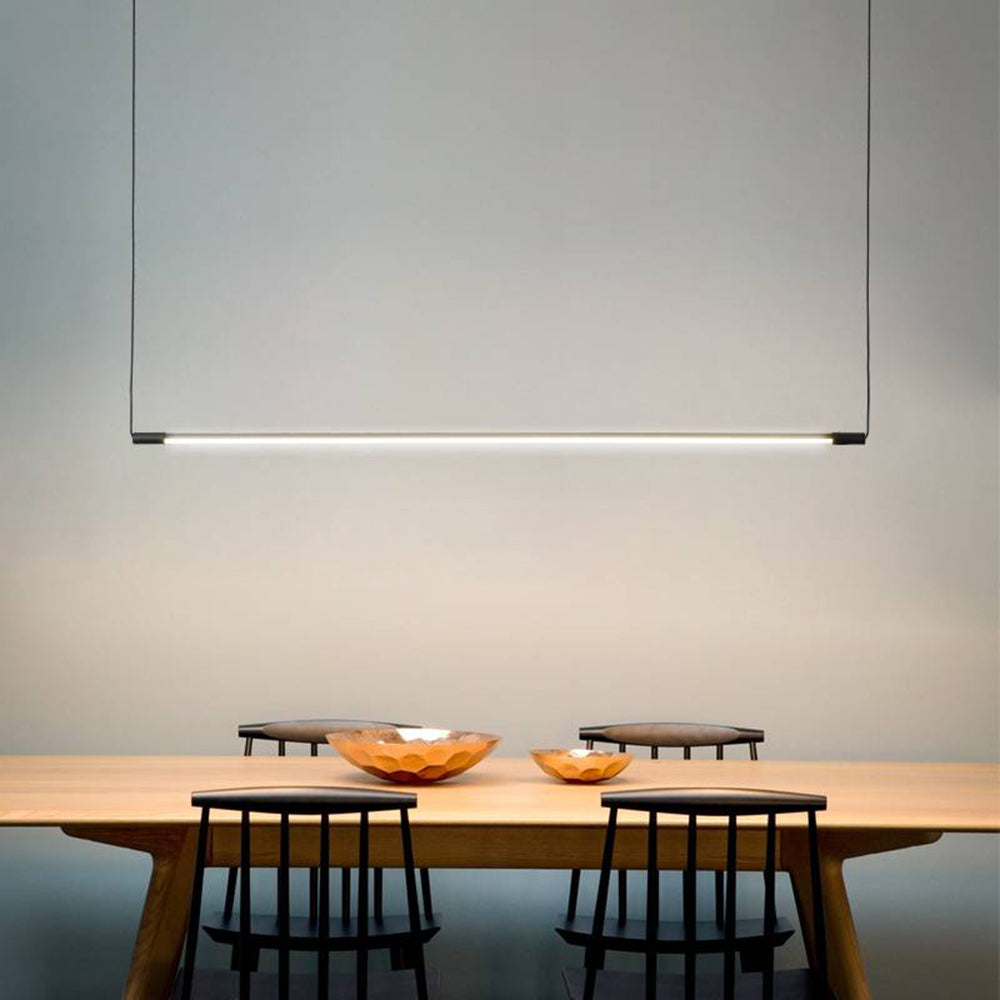 Zynar Minimalist Linear Pendant Light, Black - Lamp Outdoor