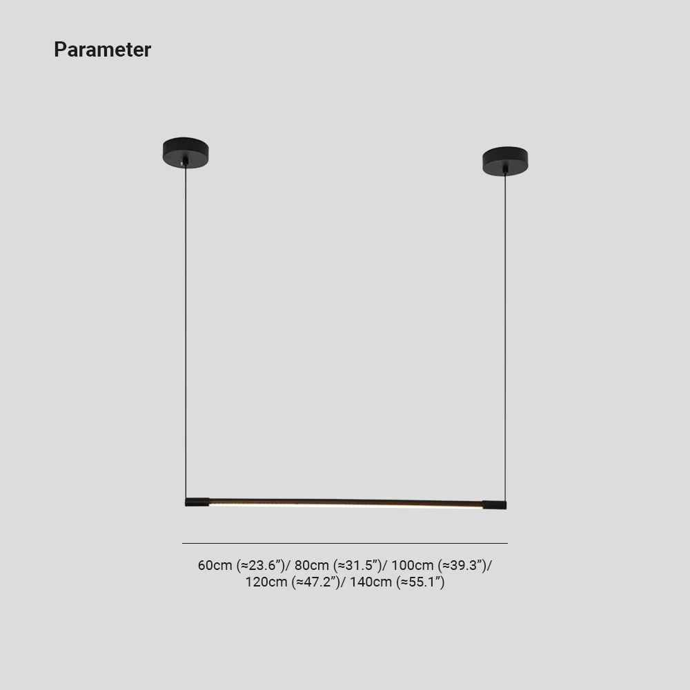 Zynar Minimalist Linear Pendant Light, Black - Lamp Outdoor