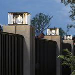 Ray Modern Transparent Rectangular Metal Glass Outdoor Floor Lamp - Lamp Outdoor