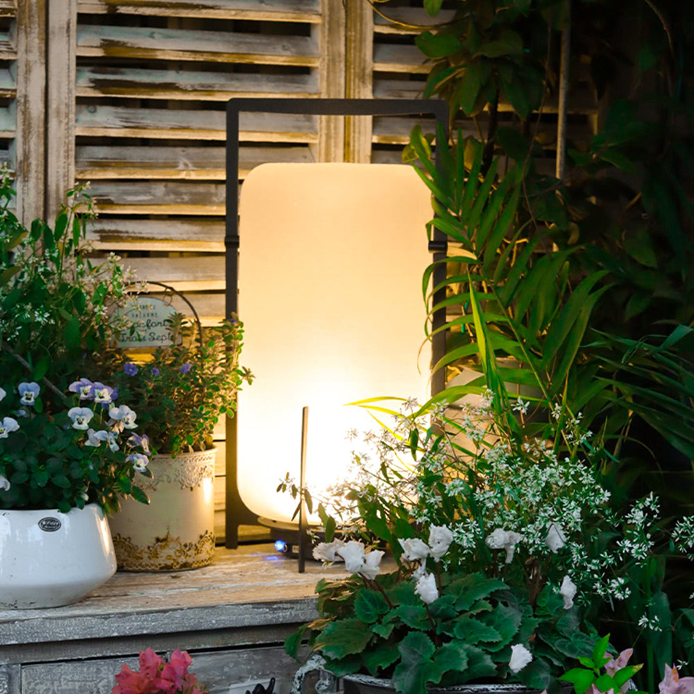 Ray Minimalist Cylinder Glass Acrylic Outdoor Floor Lamp - Lamp Outdoor