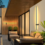 Arisha Minimalist Duo-Linear Metal Outdoor Wall Lamp - Lamp Outdoor
