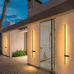 Arisha Minimalist Duo-Linear Metal Outdoor Wall Lamp - Lamp Outdoor
