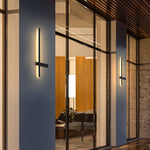 Arisha Minimalist Duo-Linear Metal Outdoor Wall Lamp - Lamp Outdoor