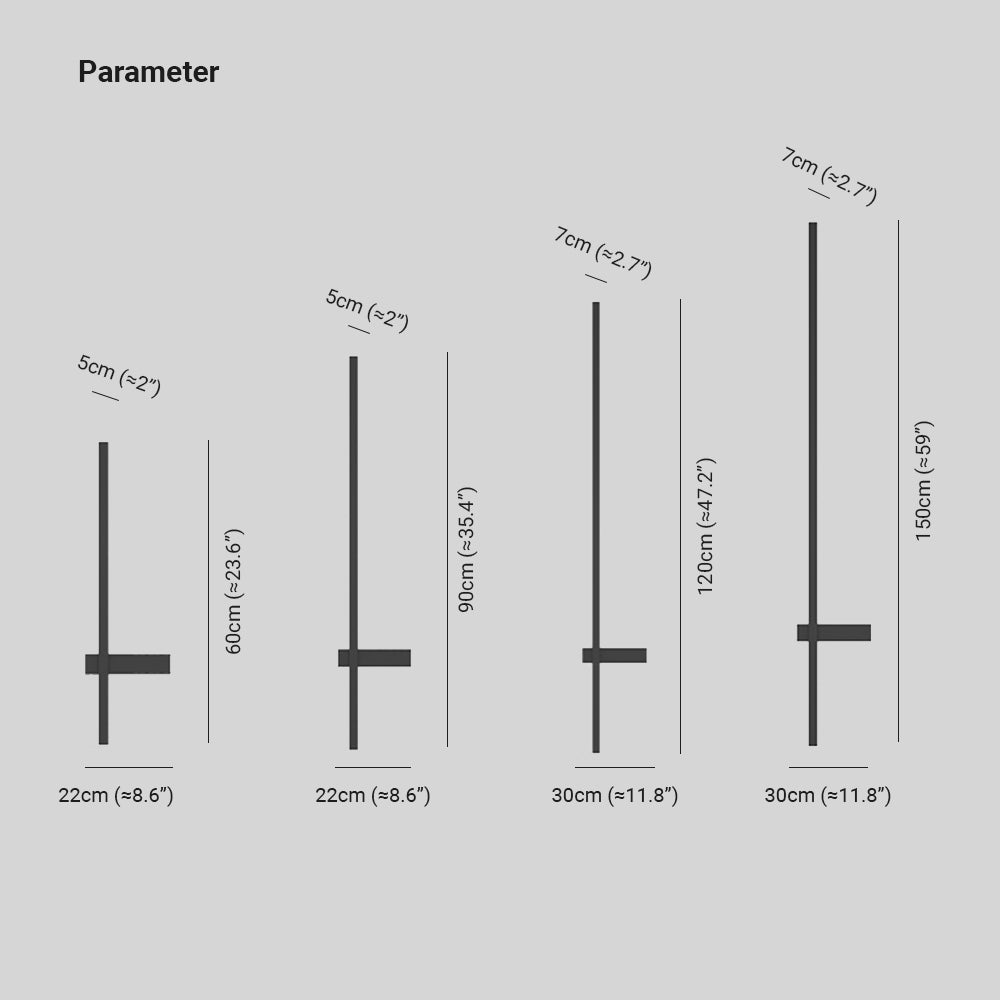 Arisha Minimalist Duo-Linear Metal Outdoor Wall Lamp - Lamp Outdoor