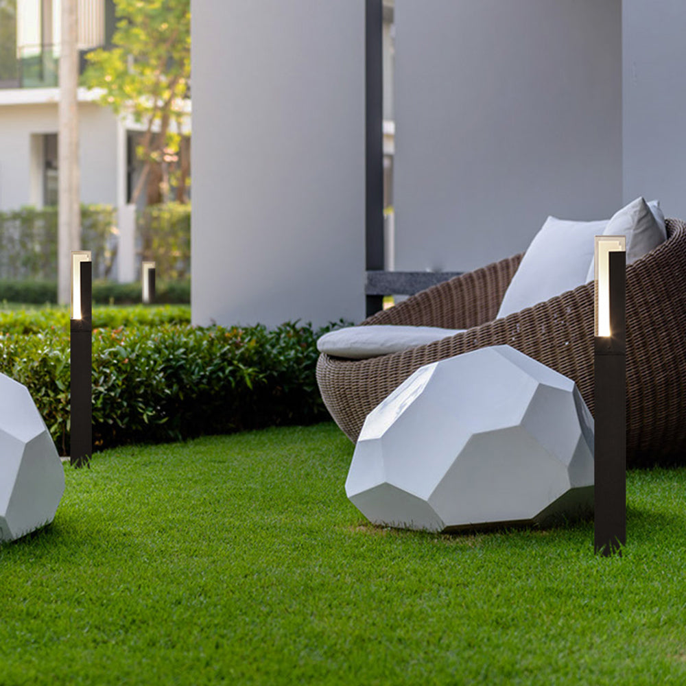 Ray Modern Rectangular Column Solar Outdoor Path Light - Lamp Outdoor