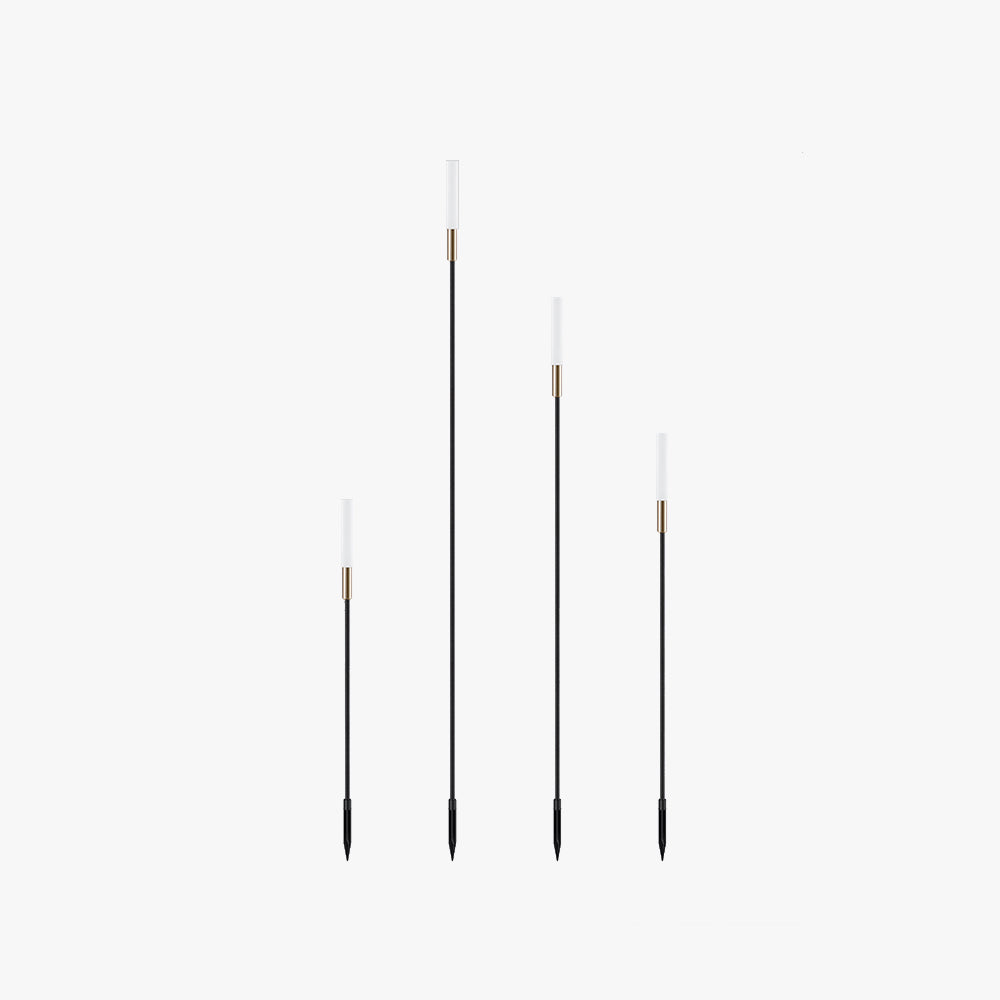 Ray Modern Metal Reed Solar Outdoor Post Light - Lamp Outdoor