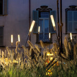 Ray Modern Metal Reed Solar Outdoor Post Light - Lamp Outdoor