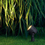 Ray Modern Round Glass/Metal Solar Outdoor Ground Lamp Spotlight - Lamp Outdoor