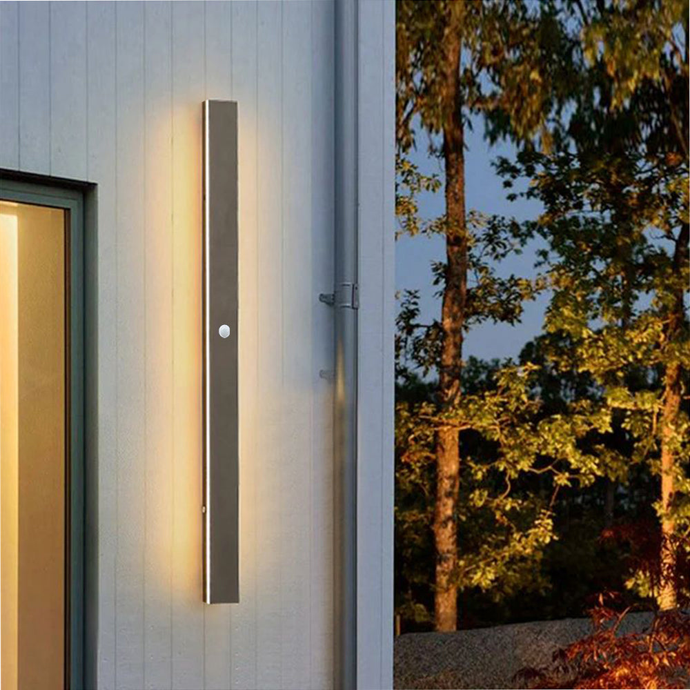 Arisha Sleek Minimalist Rimless Linear Metal Outdoor Wall Light - Lamp Outdoor