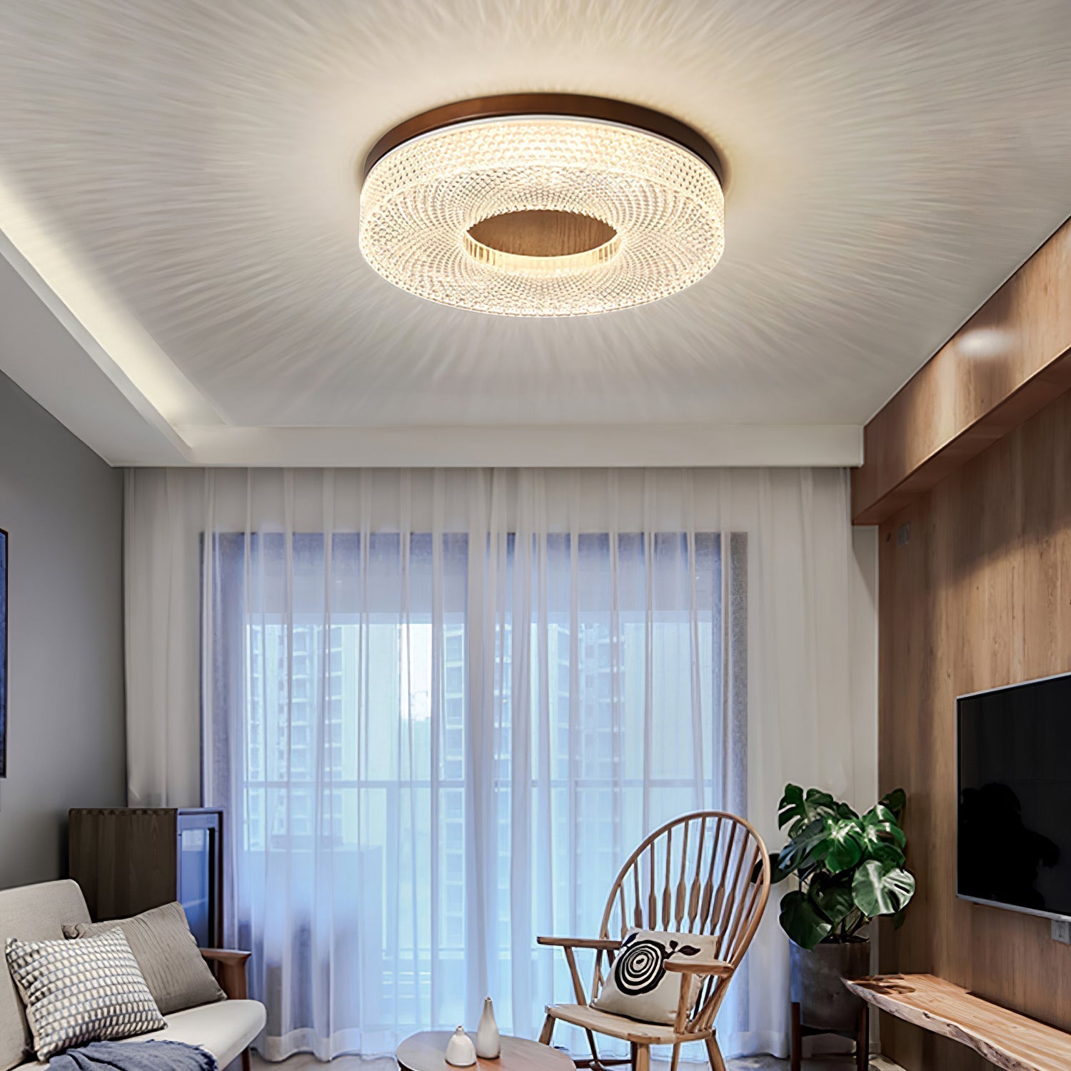 Acrylic Halo Round Ceiling Light - Lamp Outdoor