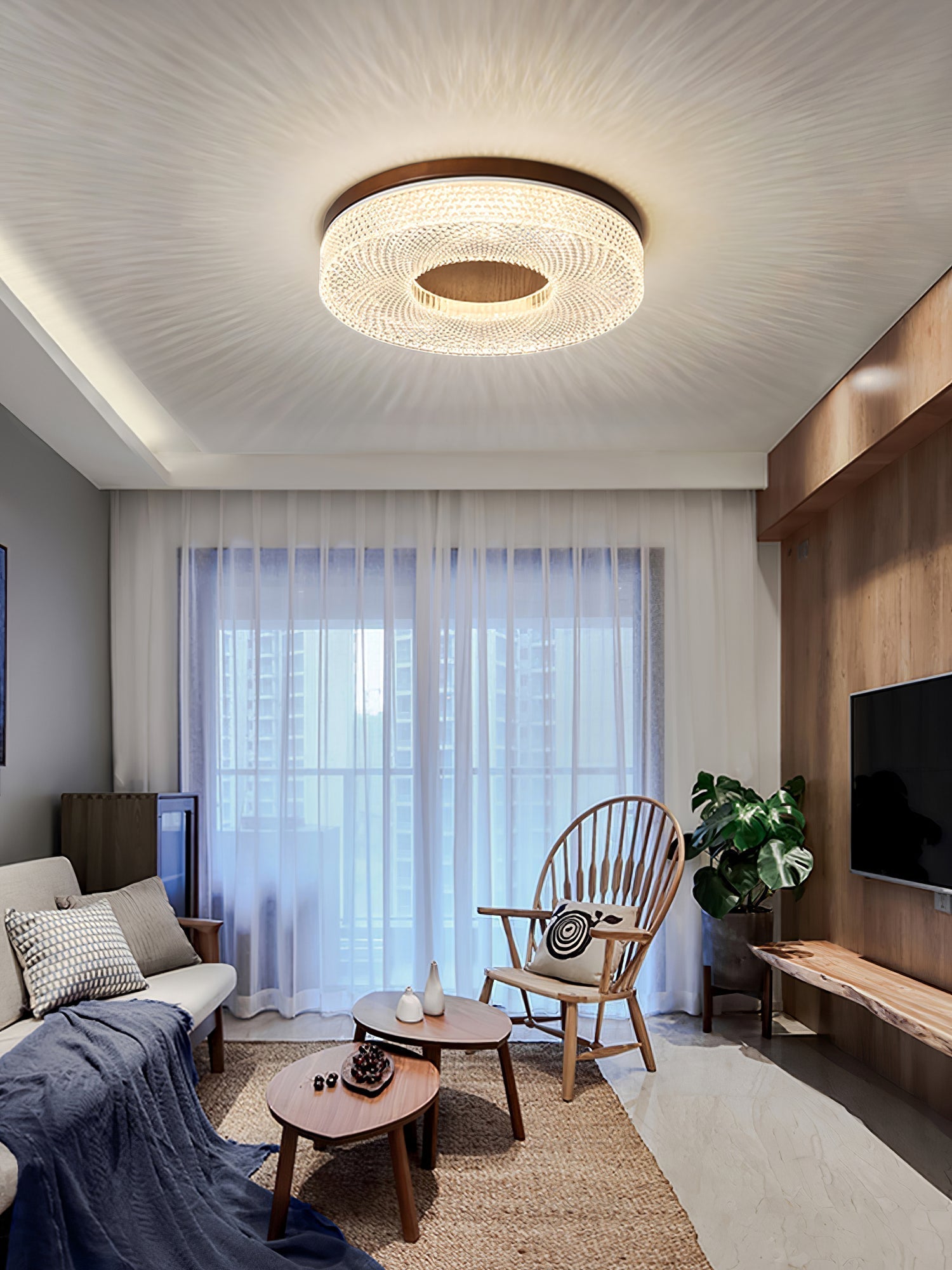 Acrylic Halo Round Ceiling Light - Lamp Outdoor