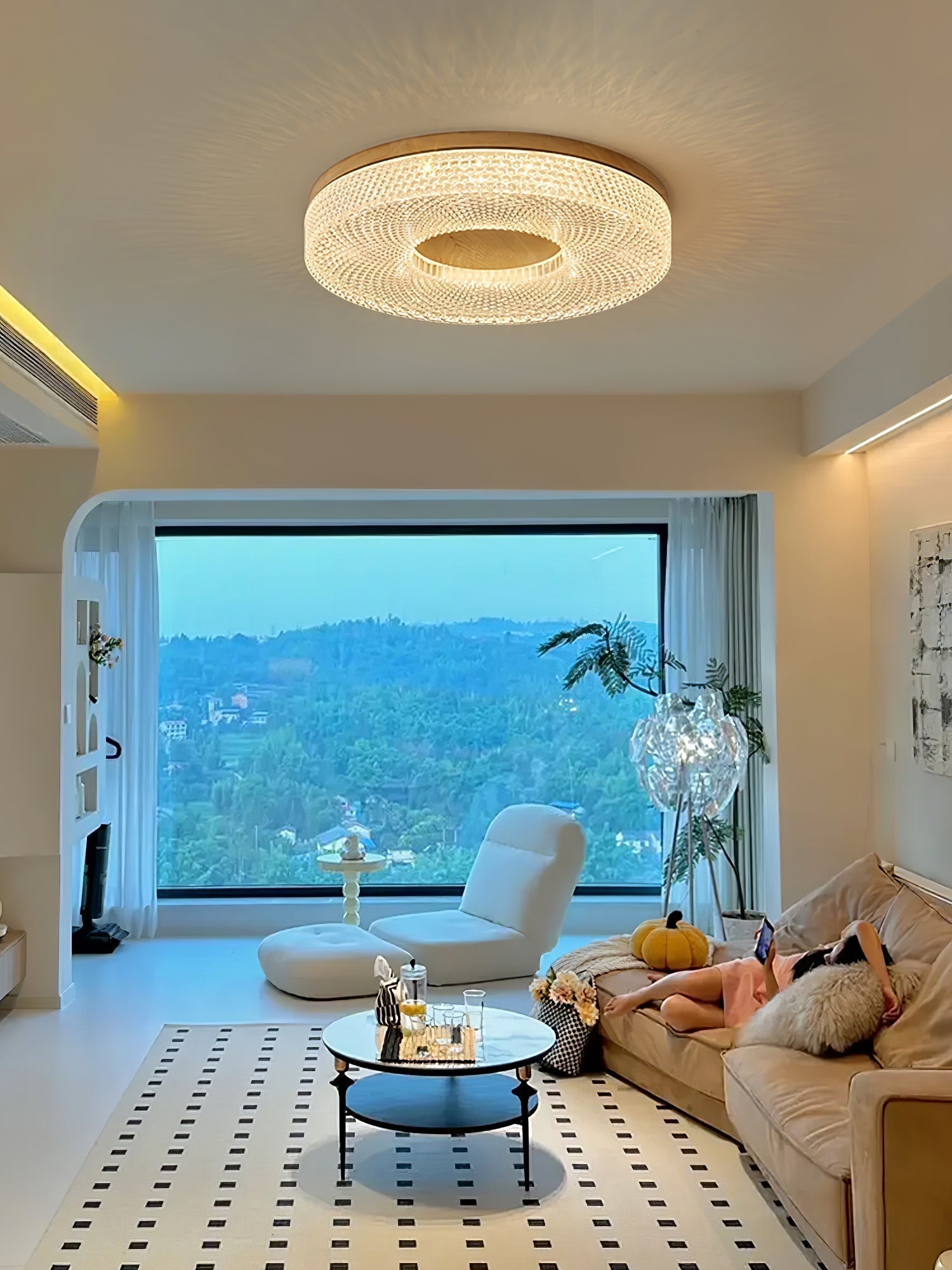 Acrylic Halo Round Ceiling Light - Lamp Outdoor