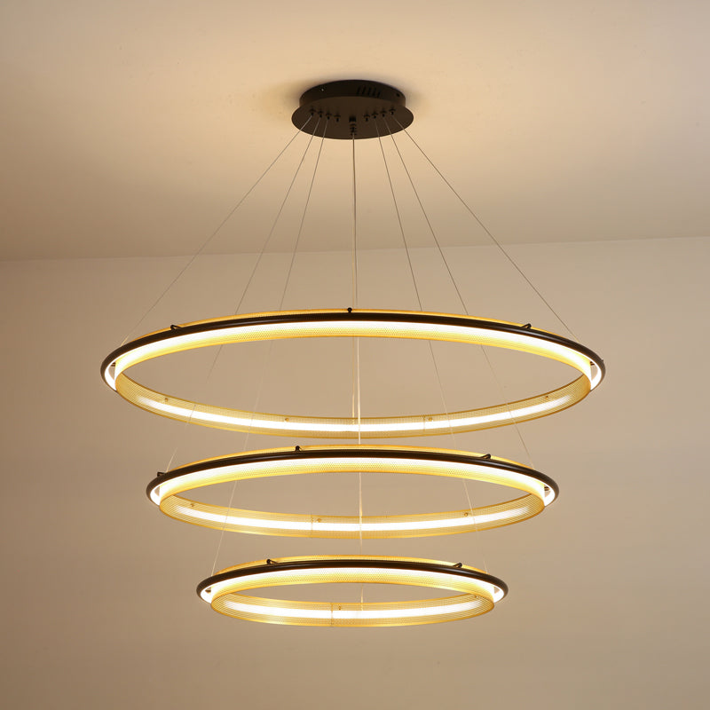 Acrylic LED Round Chandelier - Lamp Outdoor