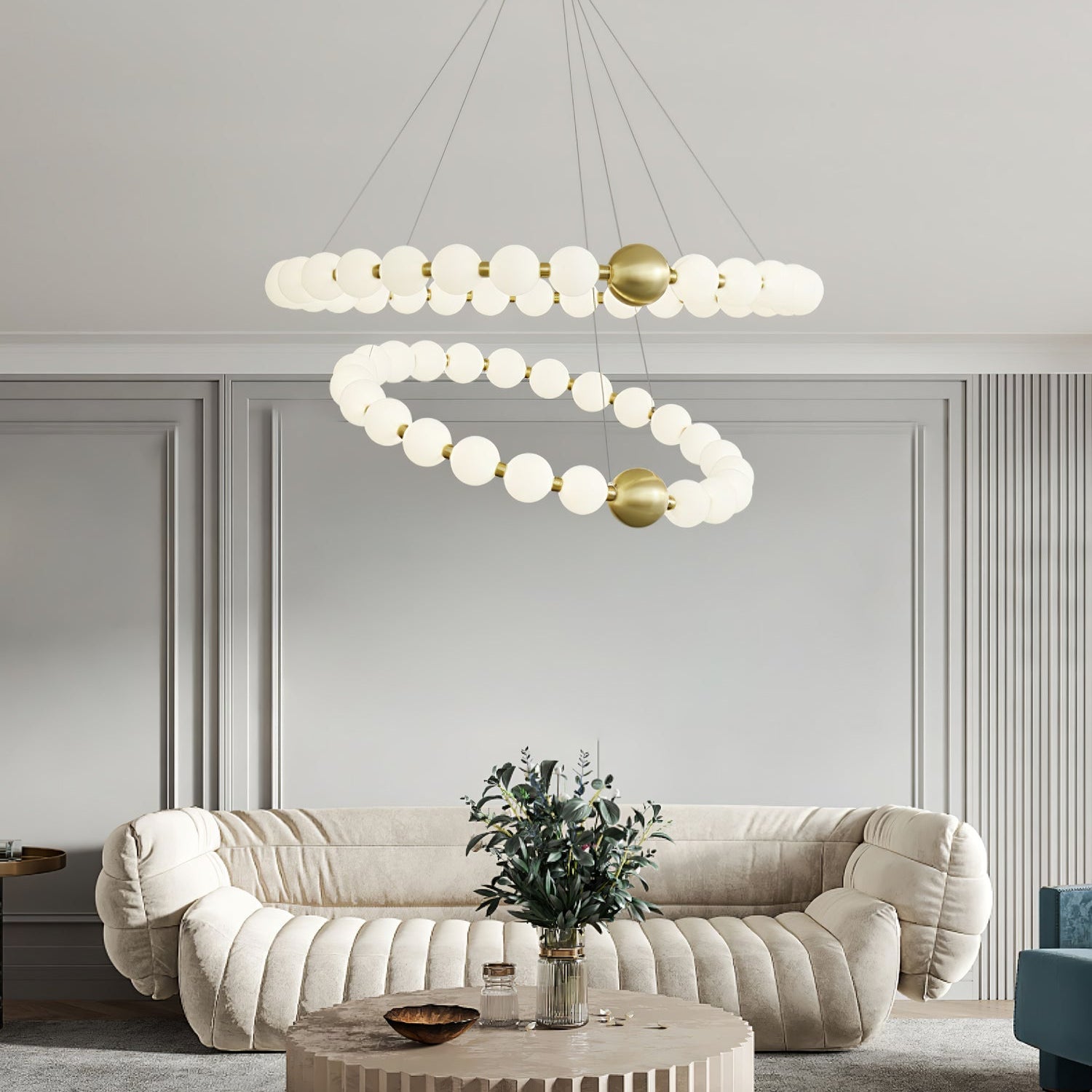 Cetalan Elegance Art Pearls Plastic Chandelier - Lamp Outdoor